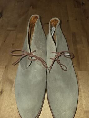 Antonio Maurizi Sand Suede Lace Up Loafers Mens 42 EU/9 US Art 100 Made In Italy